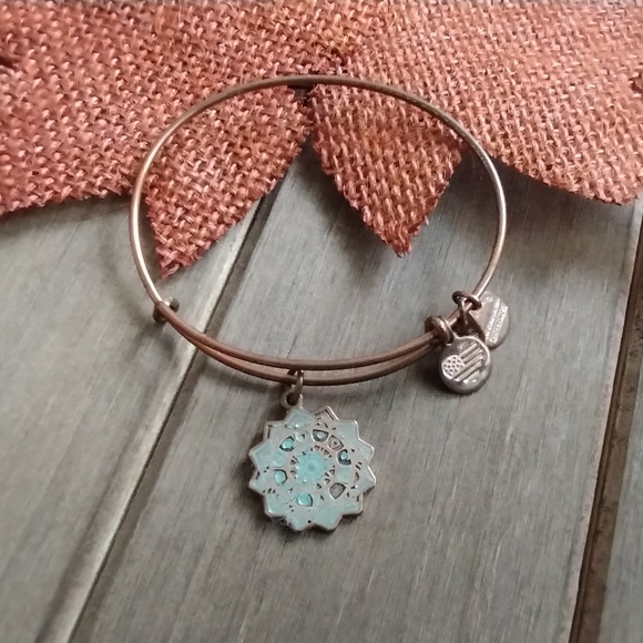 Alex and Ani Heart Chakra Charm Bangle Bracelet - Picture 2 of 9